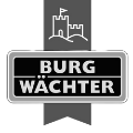 Burgwächter Logo, Schwarz Weiß, Sicherheit, Zylinder